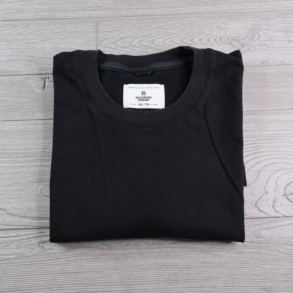 Reigning Champ Heavyweight Cotton T-Shirt Men's XXL 2XL Black Made Canada
